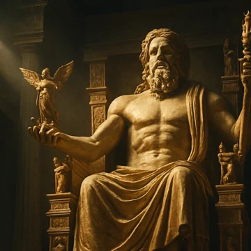 La statue de zeus a olympie merveille du monde
