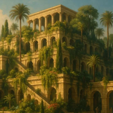 Les jardins suspendus de babylone merveille du monde