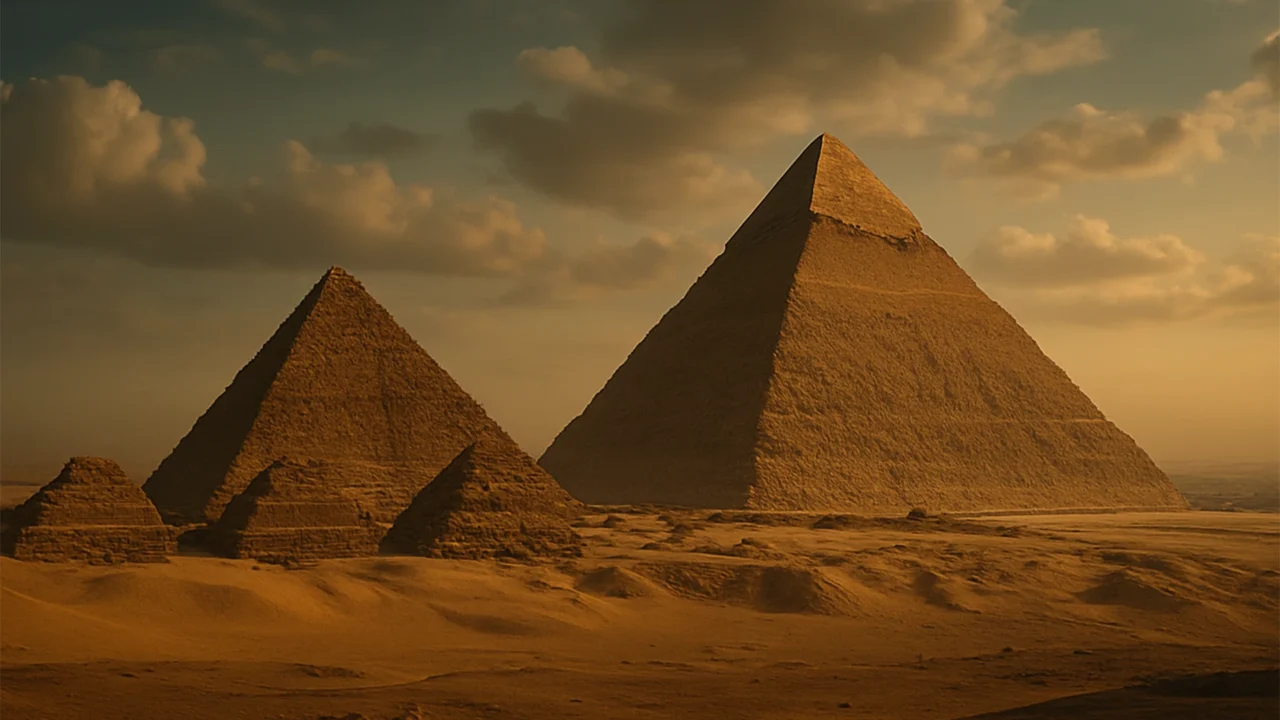 Les pyramides de gizeh en egypte merveille du monde